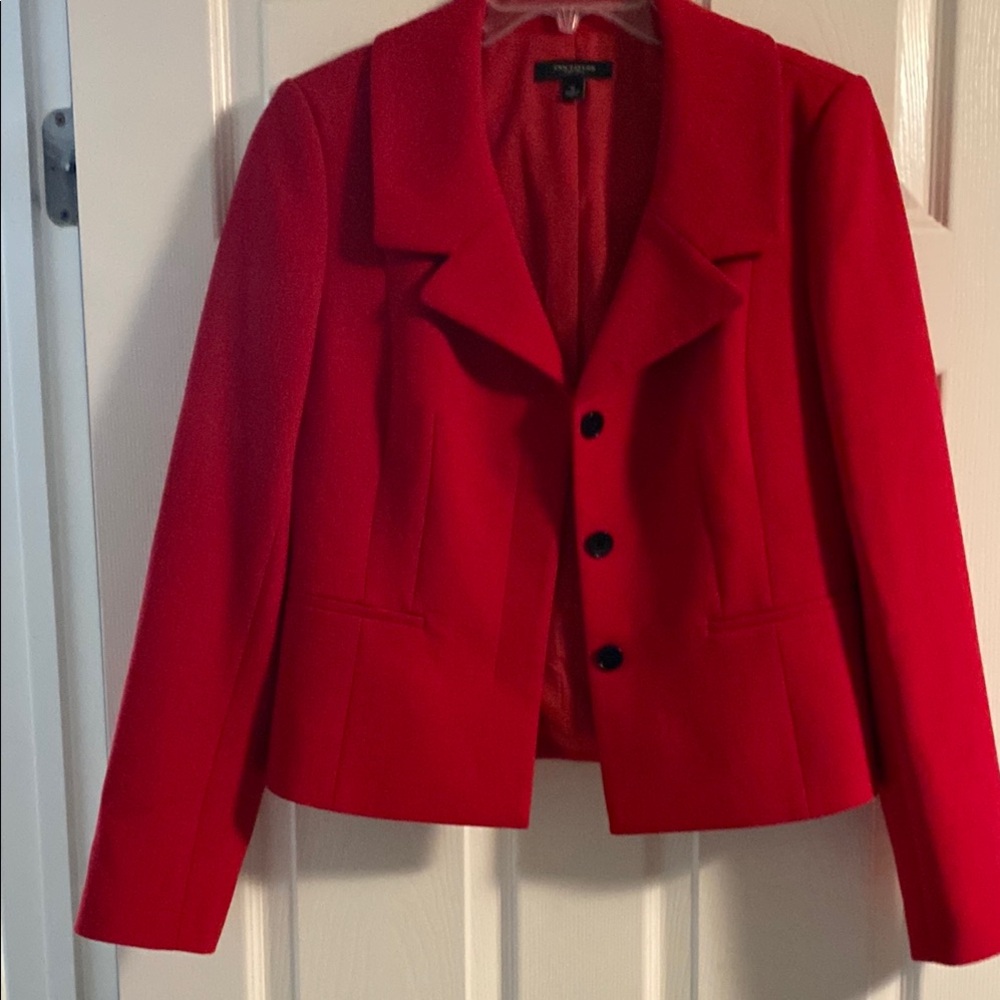 Ann Taylor Red Blazer & Suit Jacket